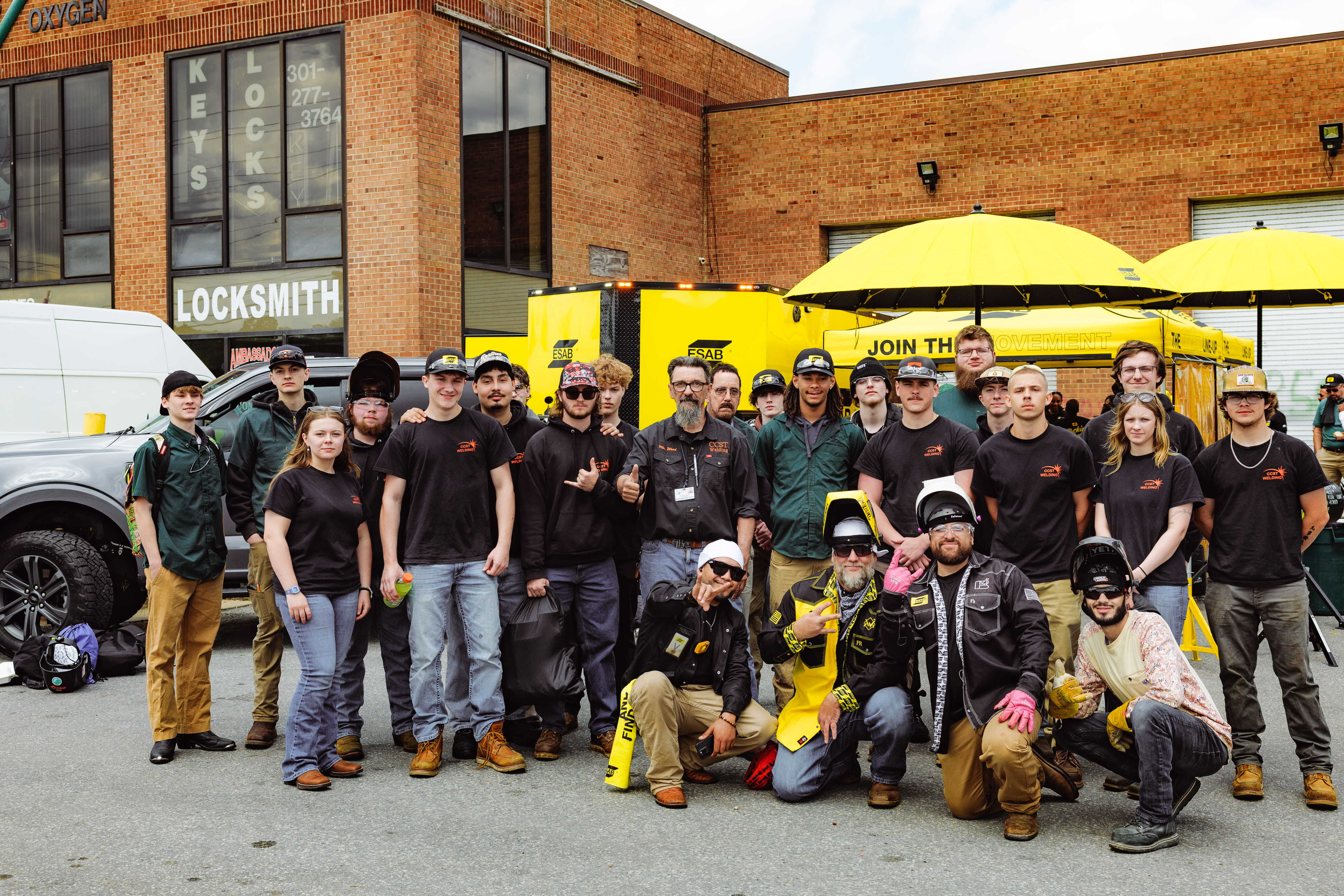 ESAB Demo Tour showcases live welding demos with welders engaging in hands-on experiences, exploring equipment features.