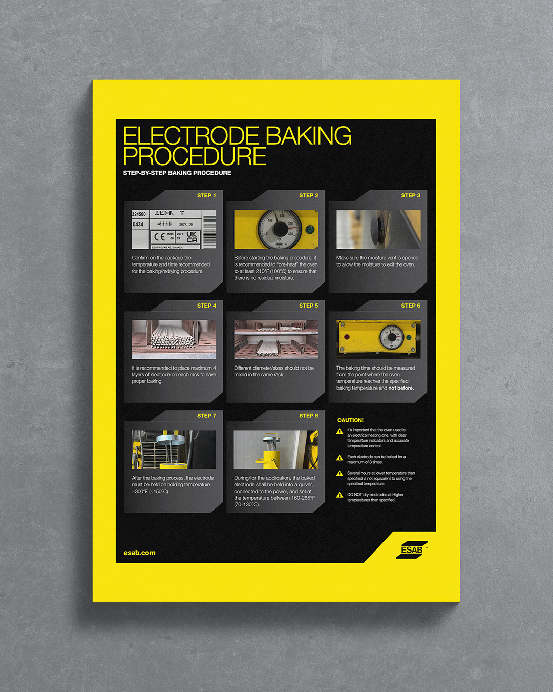ESAB-MEA-Electrode-Baking-Procedure-Poster